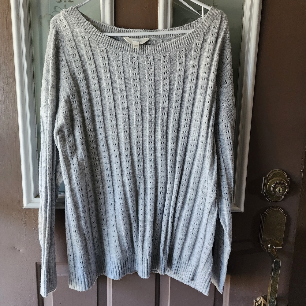 Terra & Sky Light Gray Women's Sweater